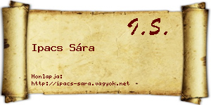 Ipacs Sára névjegykártya