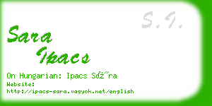 sara ipacs business card